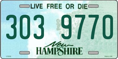 NH license plate 3039770