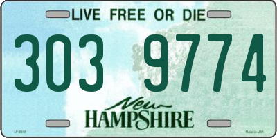 NH license plate 3039774
