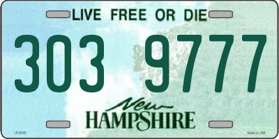 NH license plate 3039777