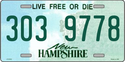 NH license plate 3039778