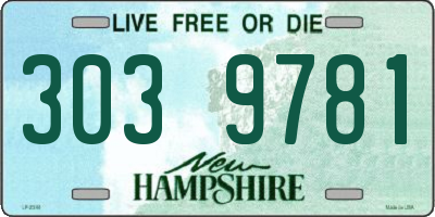 NH license plate 3039781