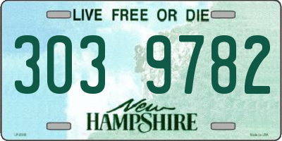 NH license plate 3039782