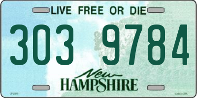 NH license plate 3039784