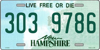NH license plate 3039786