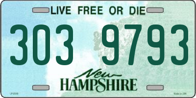 NH license plate 3039793