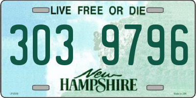 NH license plate 3039796