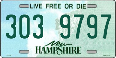 NH license plate 3039797