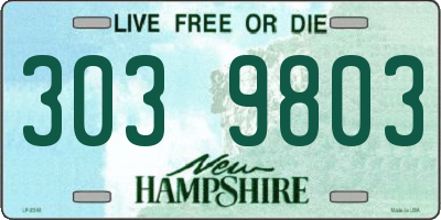 NH license plate 3039803