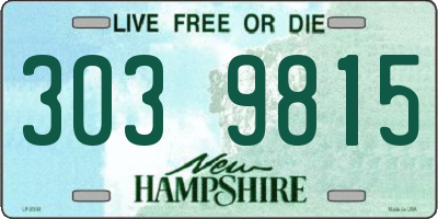 NH license plate 3039815
