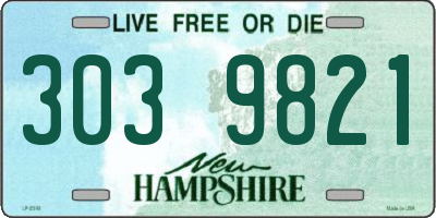NH license plate 3039821