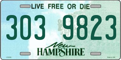NH license plate 3039823
