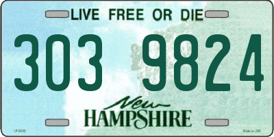 NH license plate 3039824