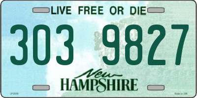 NH license plate 3039827