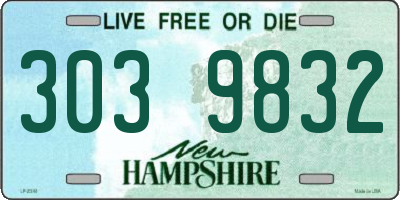 NH license plate 3039832