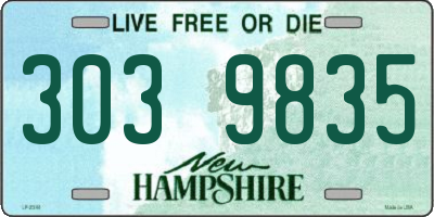 NH license plate 3039835