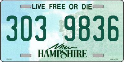 NH license plate 3039836