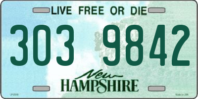 NH license plate 3039842
