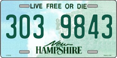 NH license plate 3039843