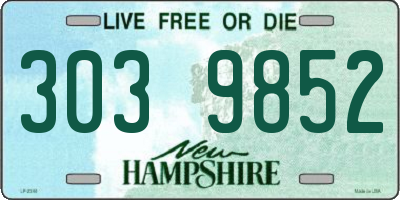 NH license plate 3039852