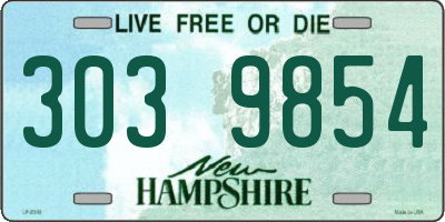 NH license plate 3039854