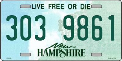 NH license plate 3039861