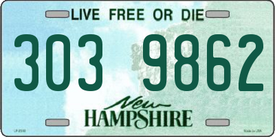 NH license plate 3039862