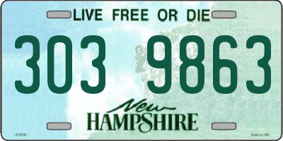 NH license plate 3039863