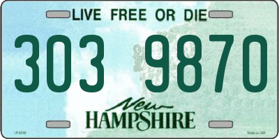 NH license plate 3039870