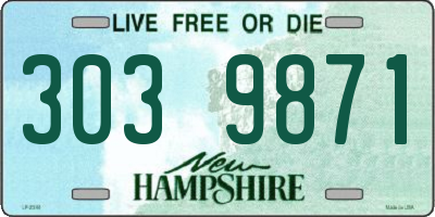 NH license plate 3039871