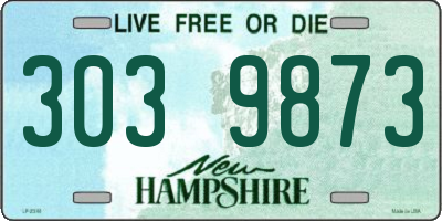 NH license plate 3039873