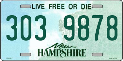 NH license plate 3039878