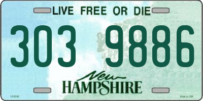 NH license plate 3039886