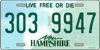 NH license plate 3039947