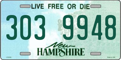NH license plate 3039948