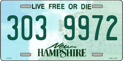 NH license plate 3039972