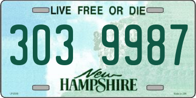 NH license plate 3039987