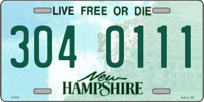 NH license plate 3040111