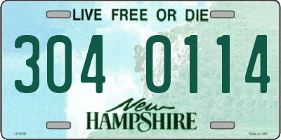 NH license plate 3040114