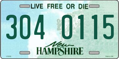 NH license plate 3040115