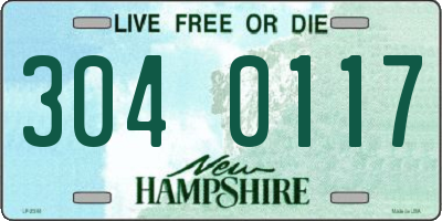 NH license plate 3040117