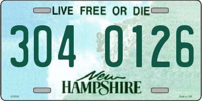 NH license plate 3040126