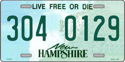 NH license plate 3040129