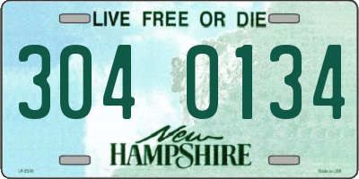 NH license plate 3040134