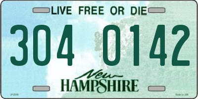 NH license plate 3040142