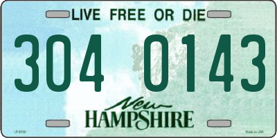 NH license plate 3040143
