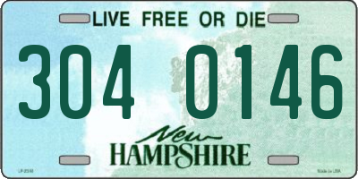 NH license plate 3040146