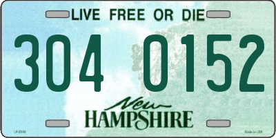 NH license plate 3040152