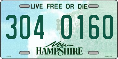 NH license plate 3040160