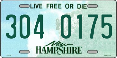 NH license plate 3040175