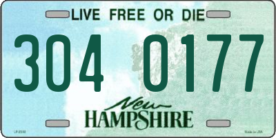 NH license plate 3040177